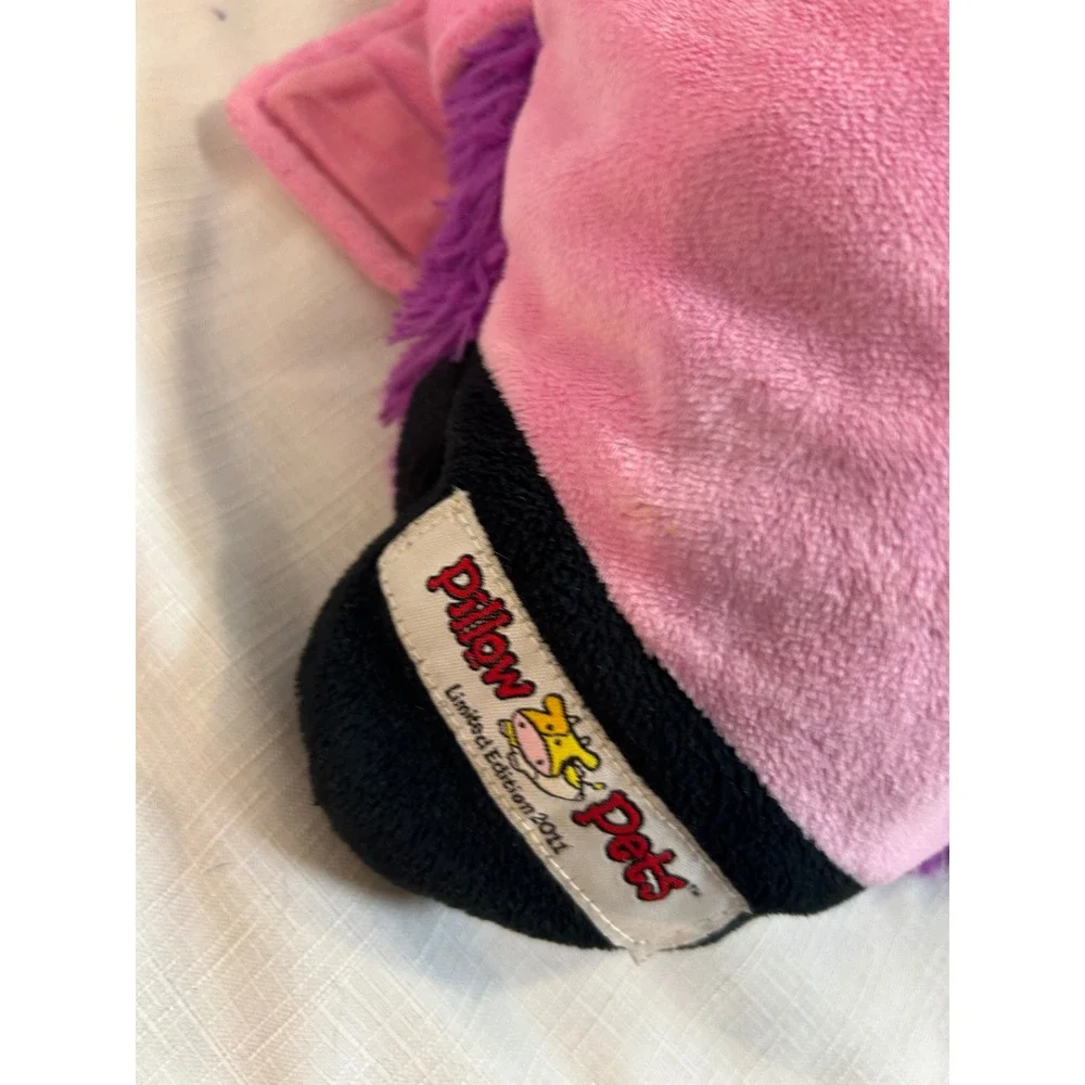 Pillow Pets Ladybug Plush 15in Purple Pink Polka Dot Limited Edition 2011 Kids